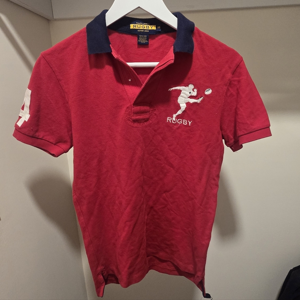 VINTAGE Ralph Lauren Rugby Red Shirt